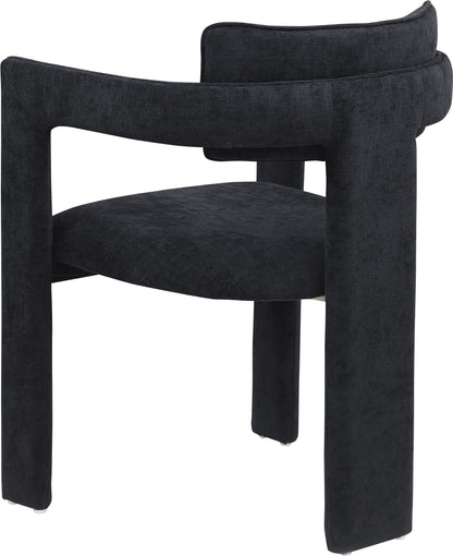 Genesis Black Chenille Fabric Dining Chair