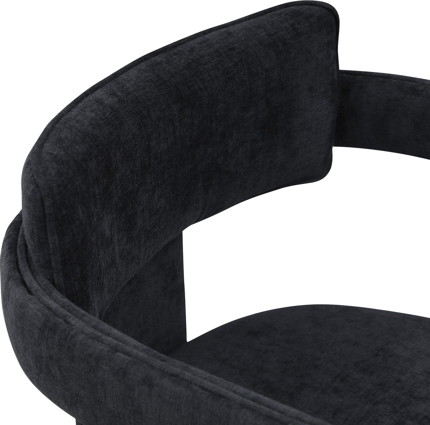 genesis black chenille fabric dining chair