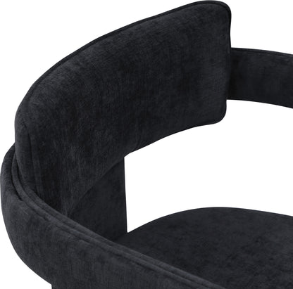 Genesis Black Chenille Fabric Dining Chair