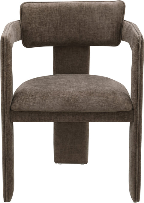Genesis Brown Chenille Fabric Dining Chair