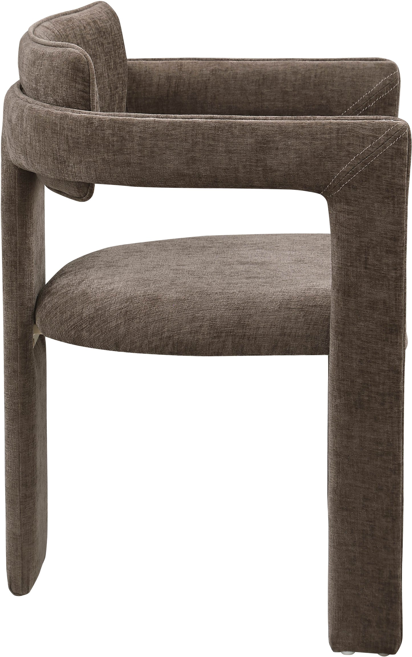 genesis brown chenille fabric dining chair