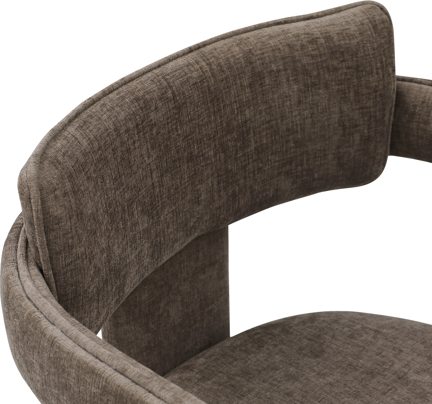 genesis brown chenille fabric dining chair