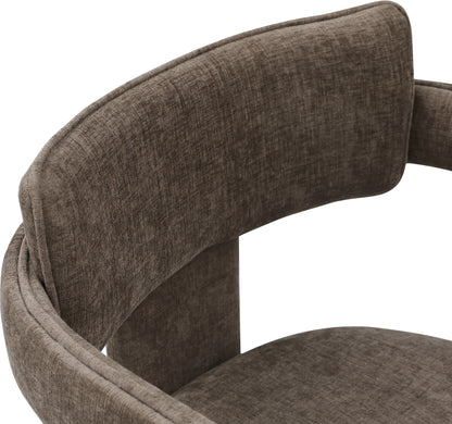 Genesis Brown Chenille Fabric Dining Chair