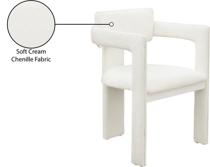 Genesis Cream Chenille Fabric Dining Chair