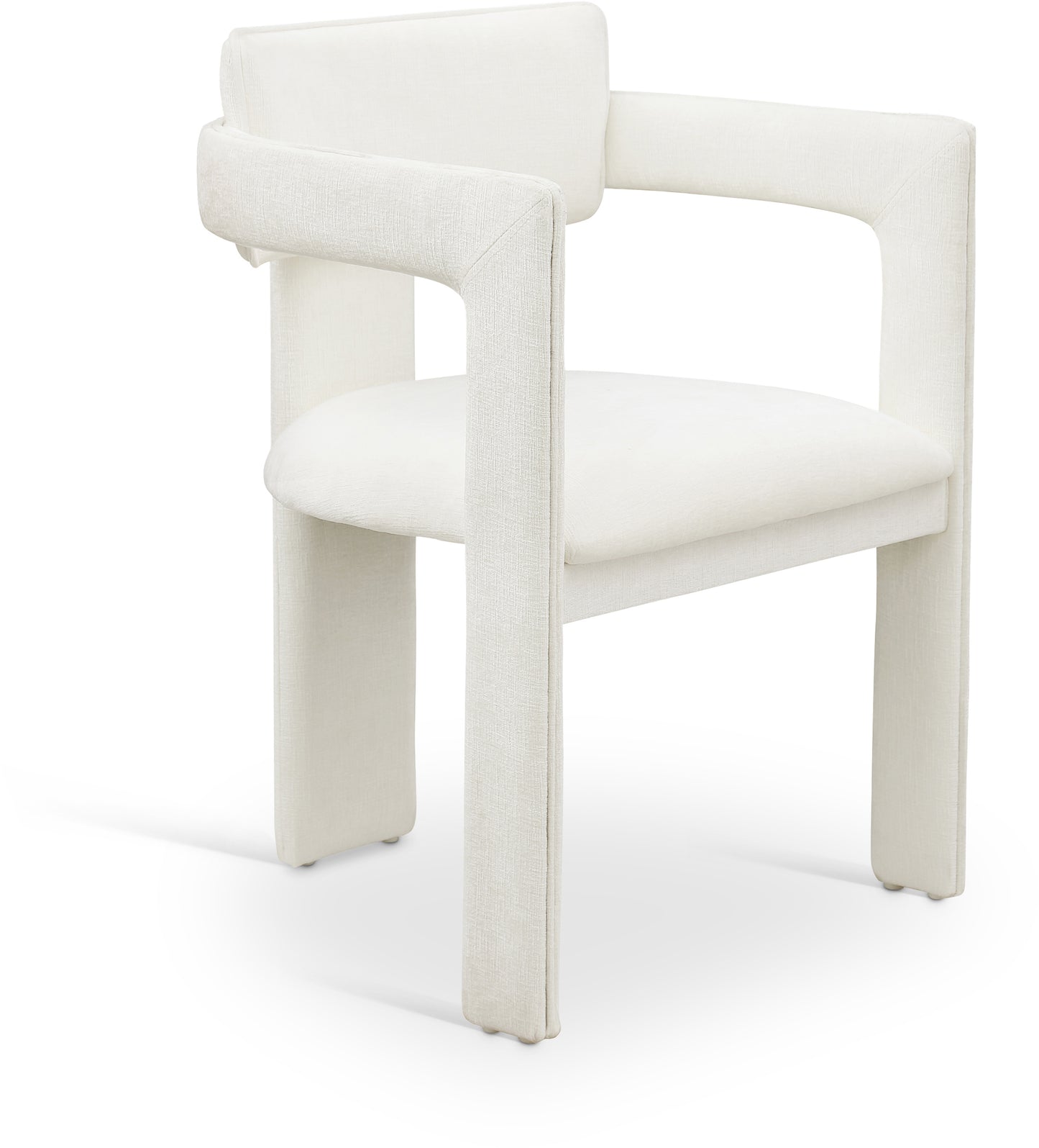 genesis cream chenille fabric dining chair