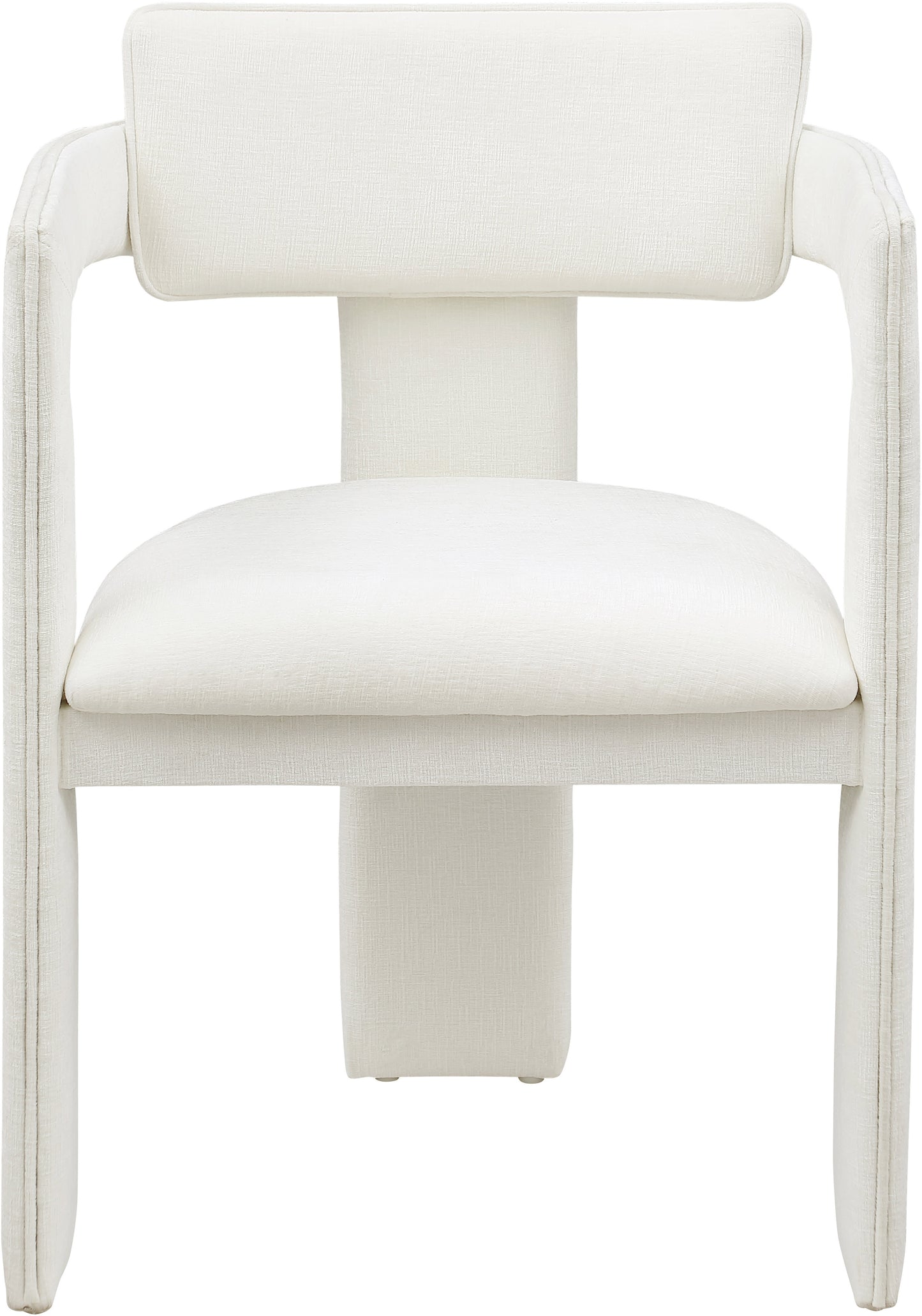 genesis cream chenille fabric dining chair