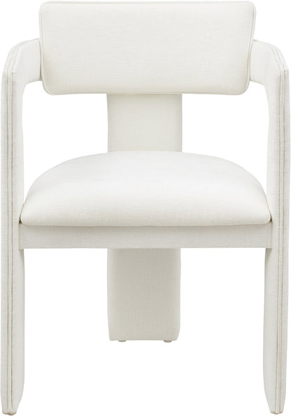 Genesis Cream Chenille Fabric Dining Chair