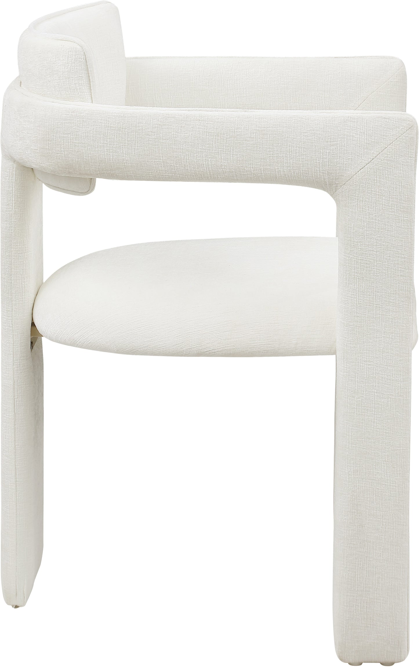 genesis cream chenille fabric dining chair