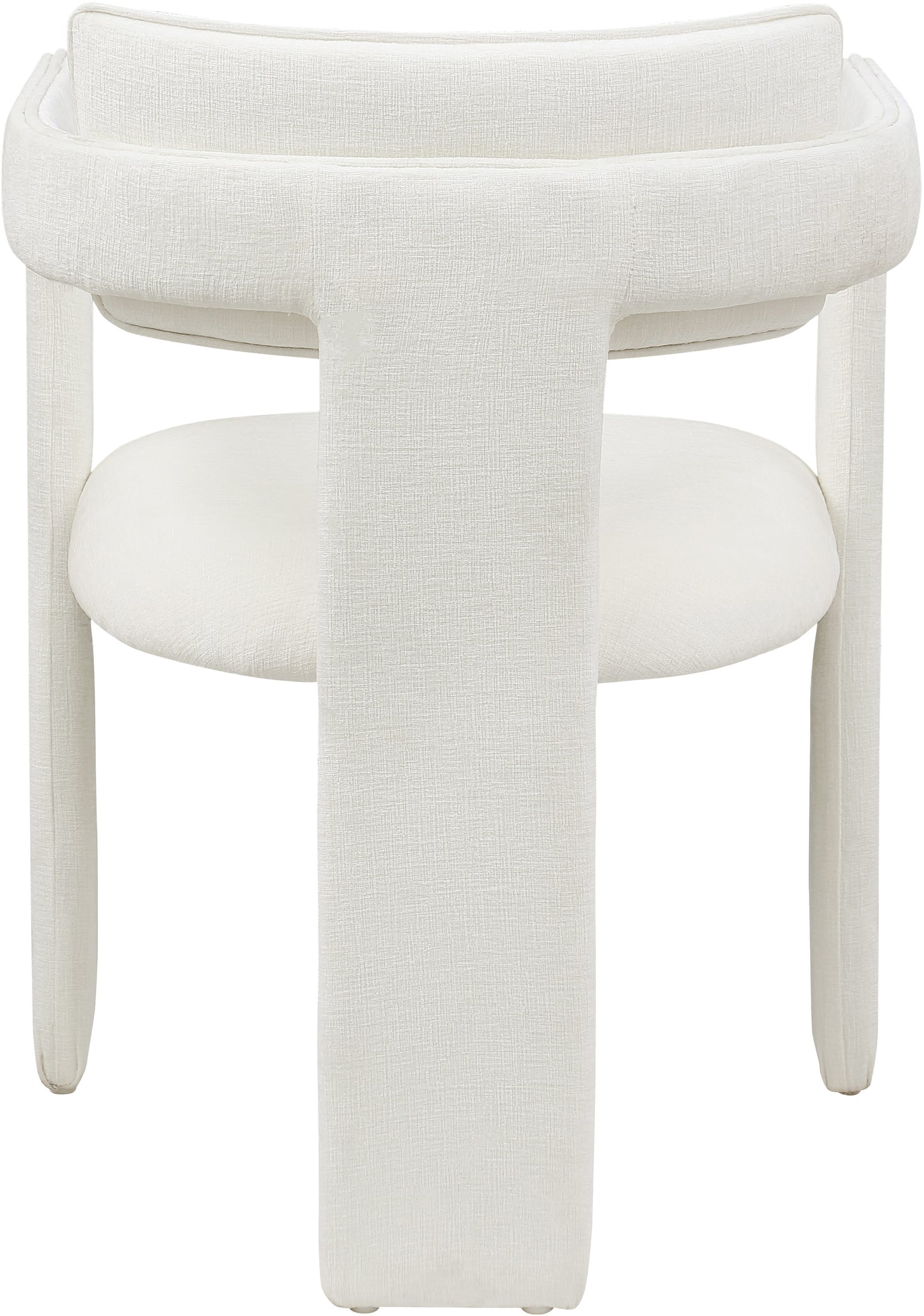 genesis cream chenille fabric dining chair