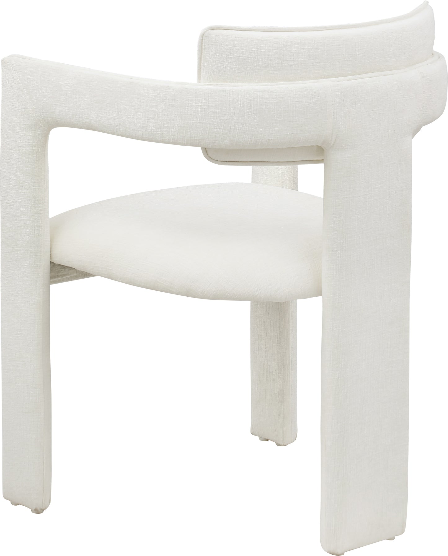 genesis cream chenille fabric dining chair