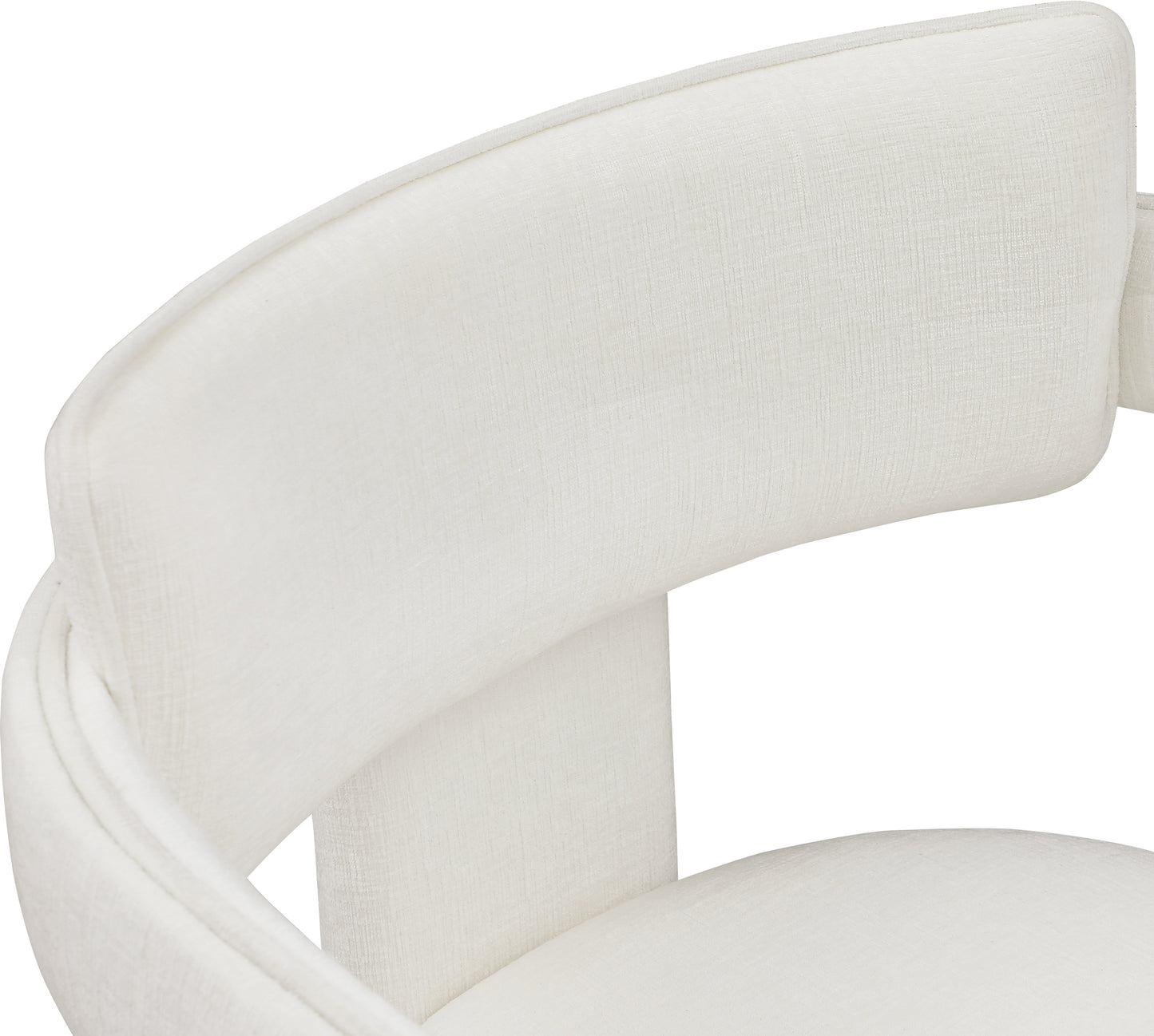 genesis cream chenille fabric dining chair