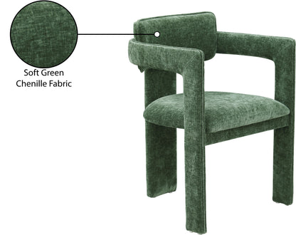 Genesis Green Chenille Fabric Dining Chair