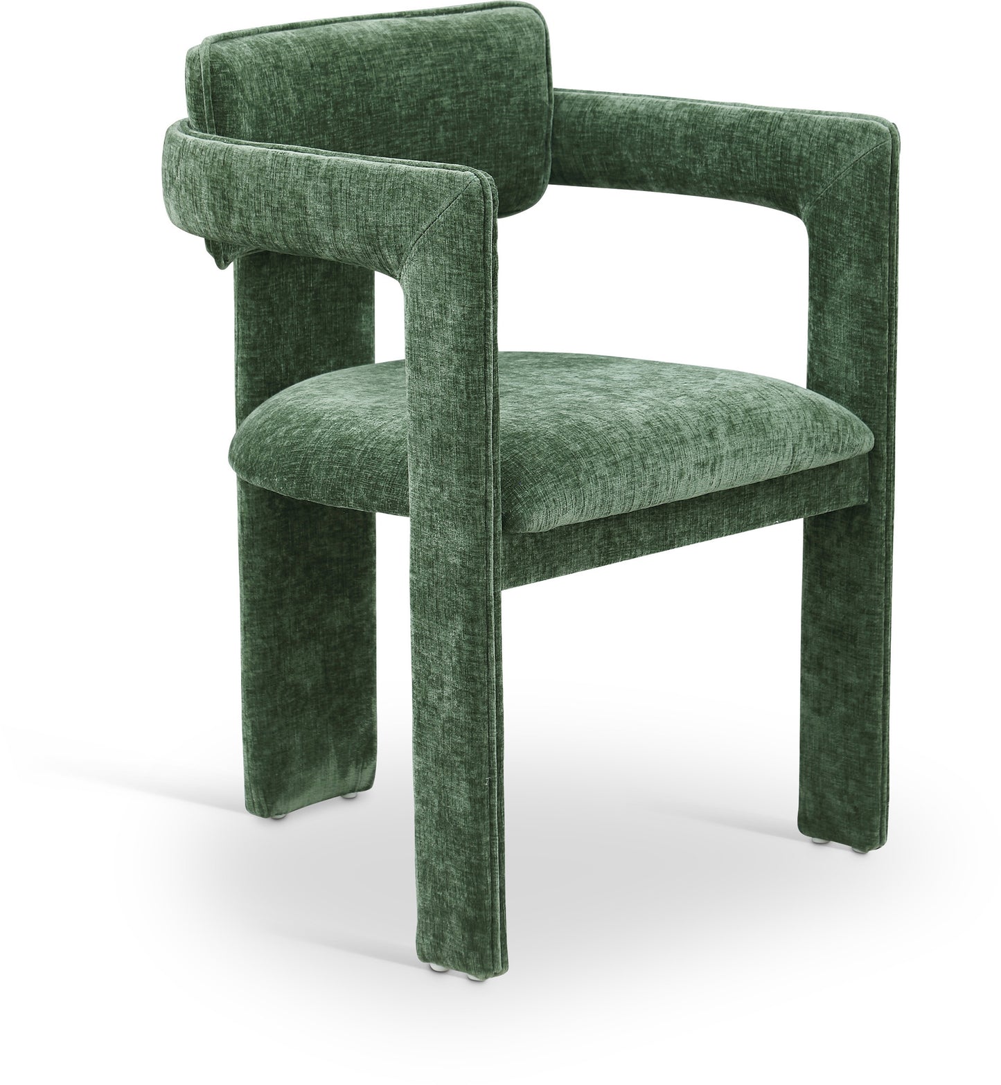 genesis green chenille fabric dining chair