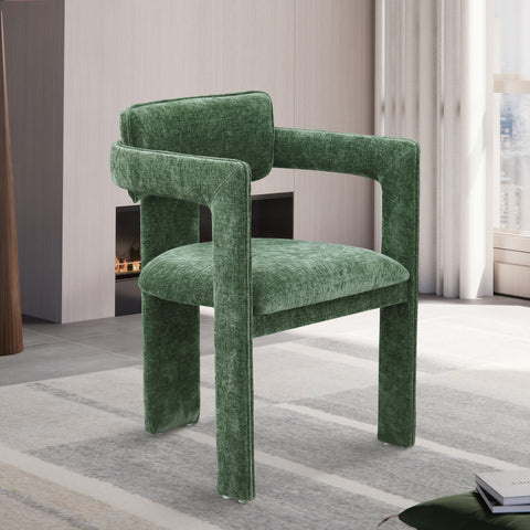 Genesis Green Chenille Fabric Dining Chair