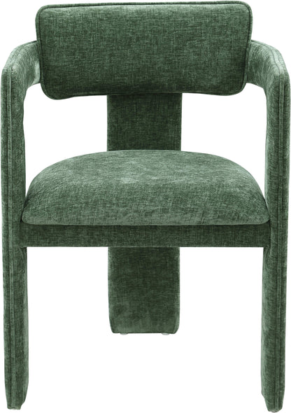 Genesis Green Chenille Fabric Dining Chair