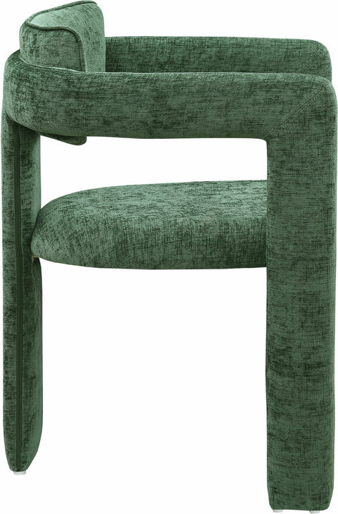 Urban Green Chenille Fabric Upholstered Dining Chair, 2-Piece