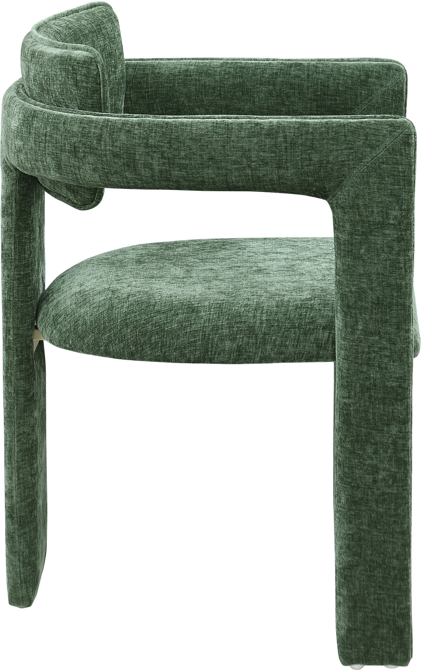 genesis green chenille fabric dining chair