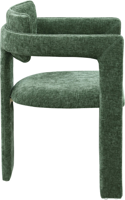 Genesis Green Chenille Fabric Dining Chair