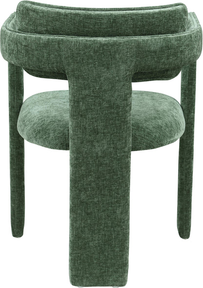 Genesis Green Chenille Fabric Dining Chair