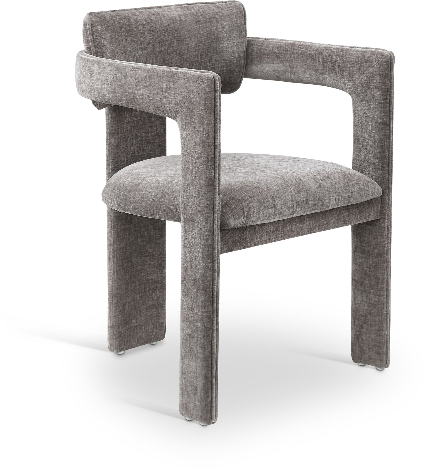 genesis grey chenille fabric dining chair