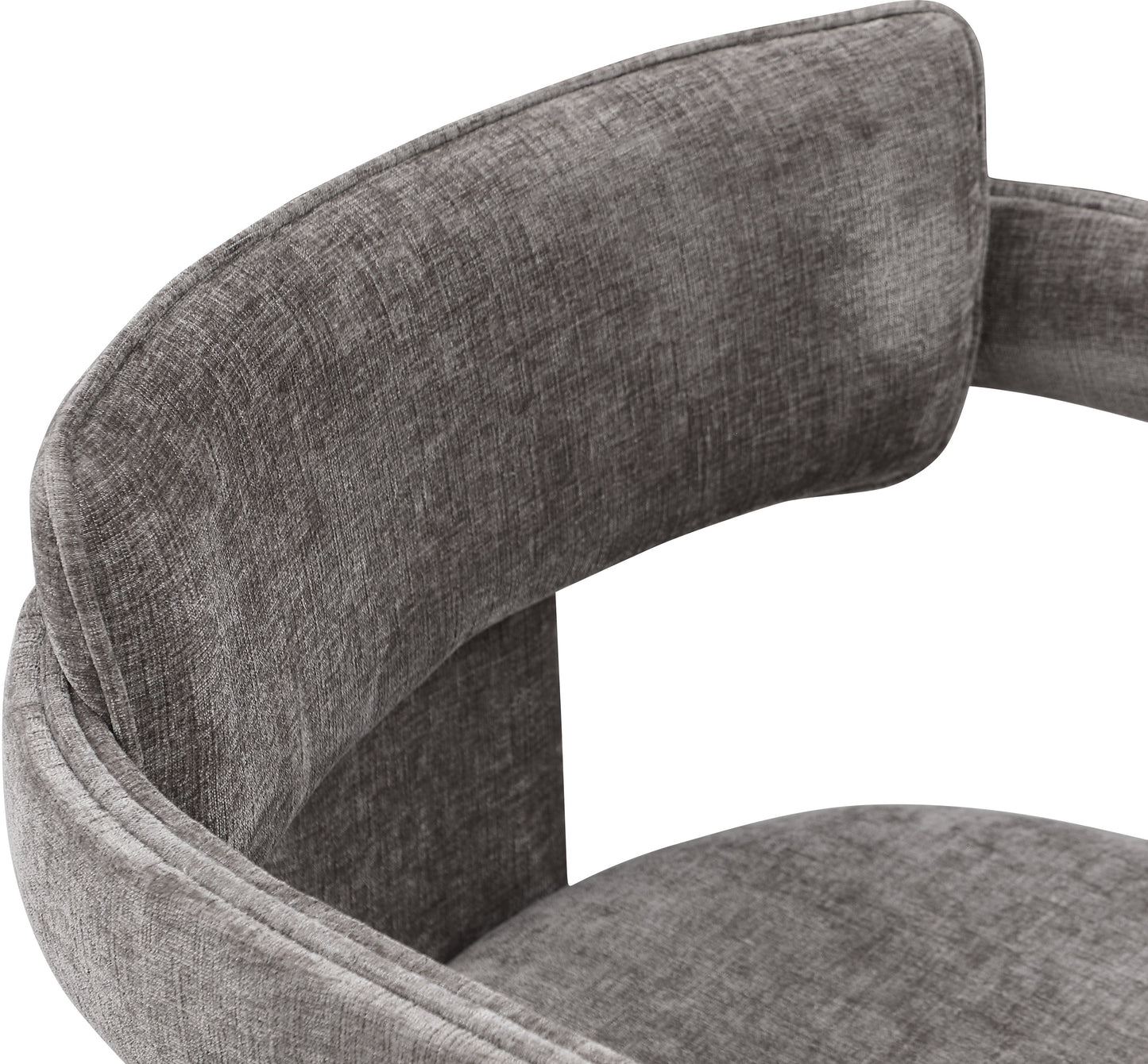 genesis grey chenille fabric dining chair