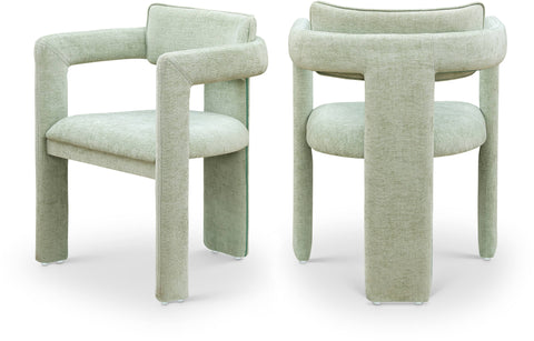 Isolde Chenille Fabric Upholstered Dining Chair, 2-Piece