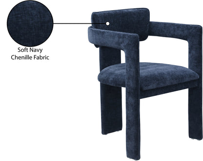 Genesis Navy Chenille Fabric Dining Chair