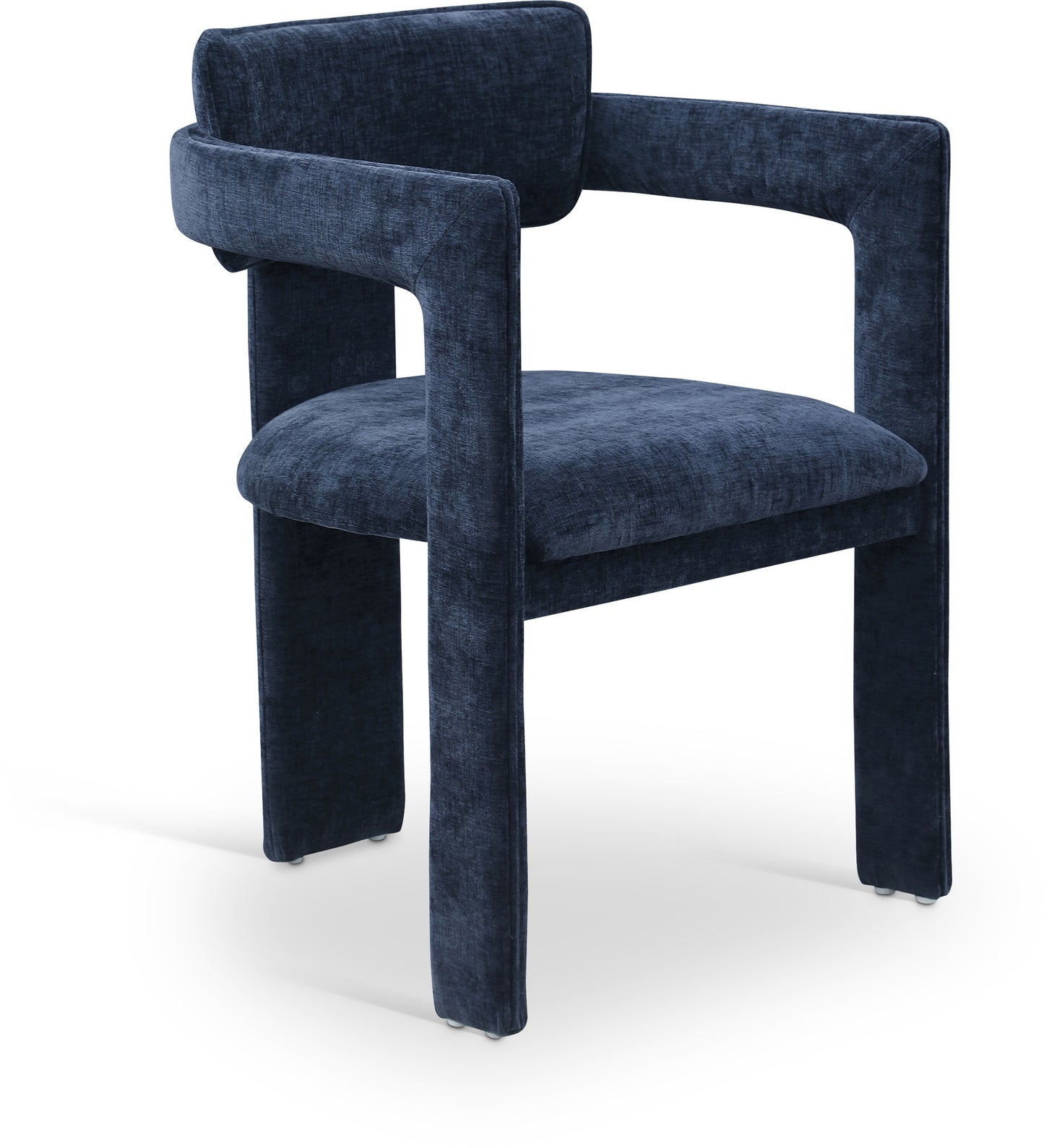 genesis navy chenille fabric dining chair