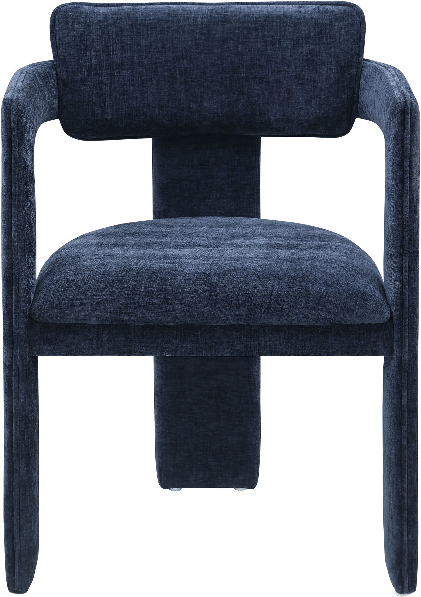 genesis navy chenille fabric dining chair