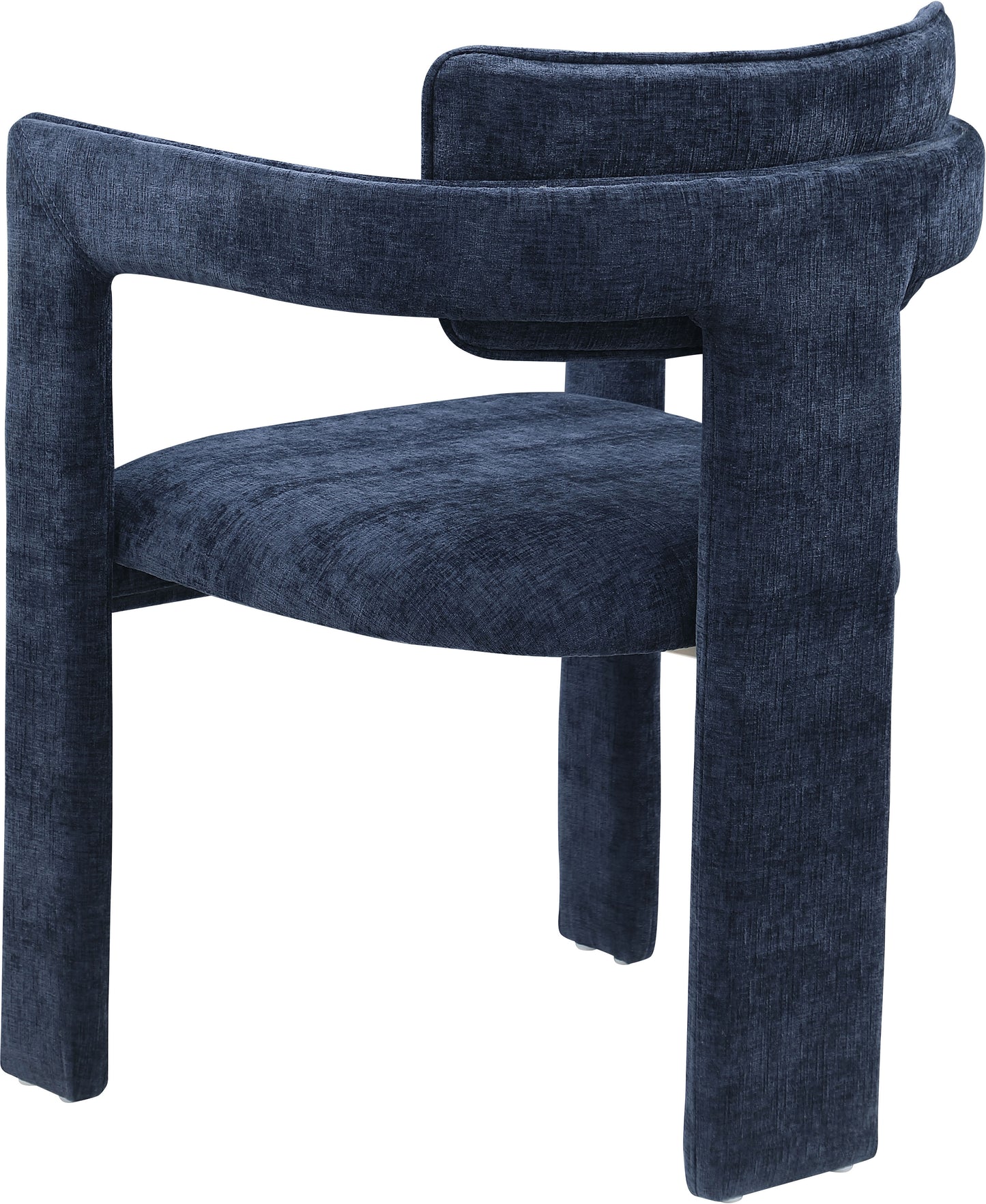 genesis navy chenille fabric dining chair