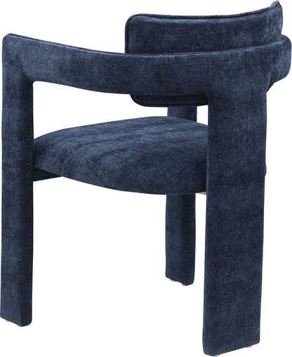 Genesis Navy Chenille Fabric Dining Chair