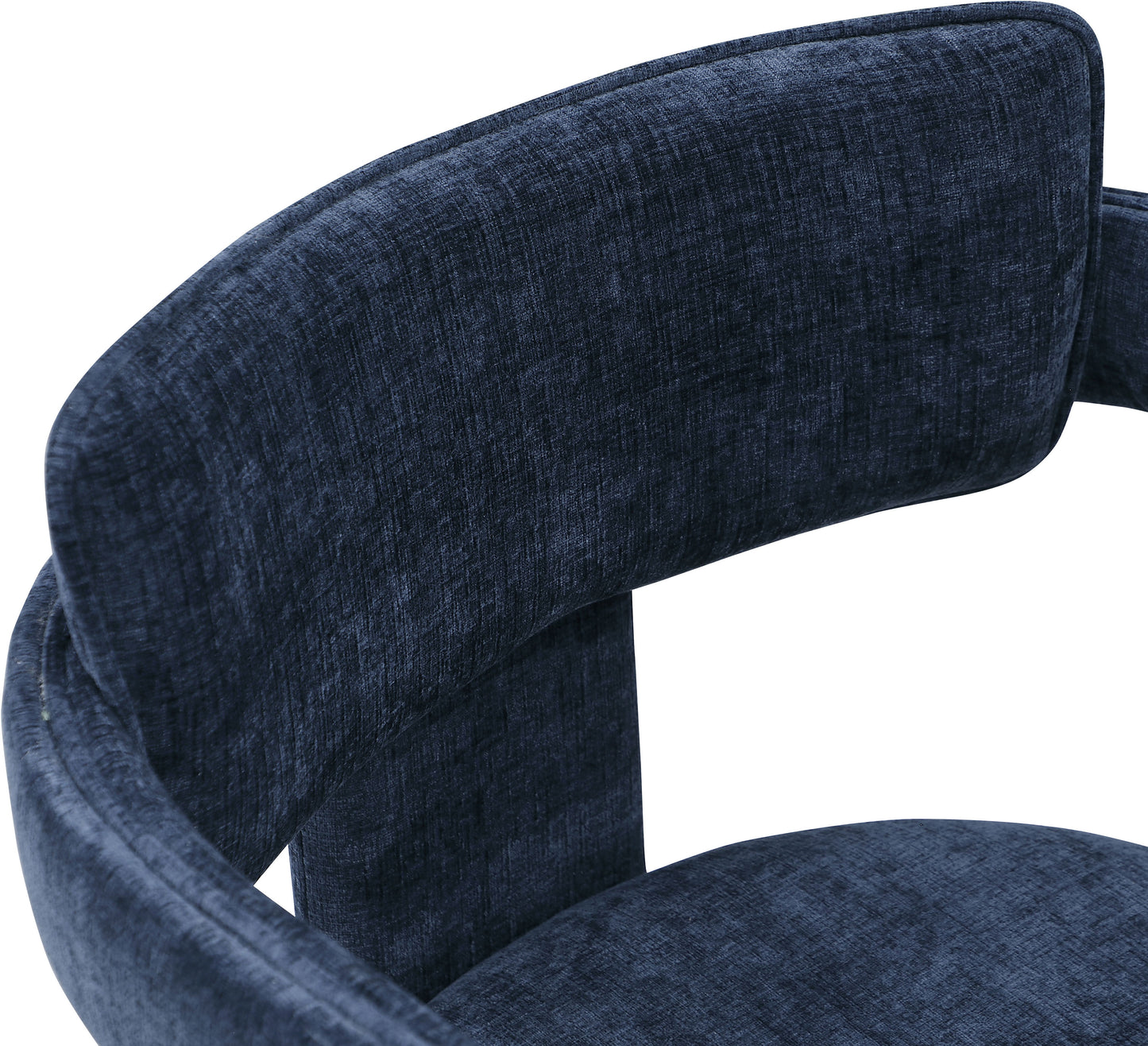 genesis navy chenille fabric dining chair