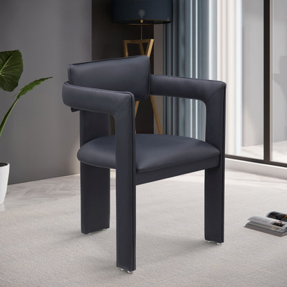 Genesis Black Vegan Leather Dining Chair