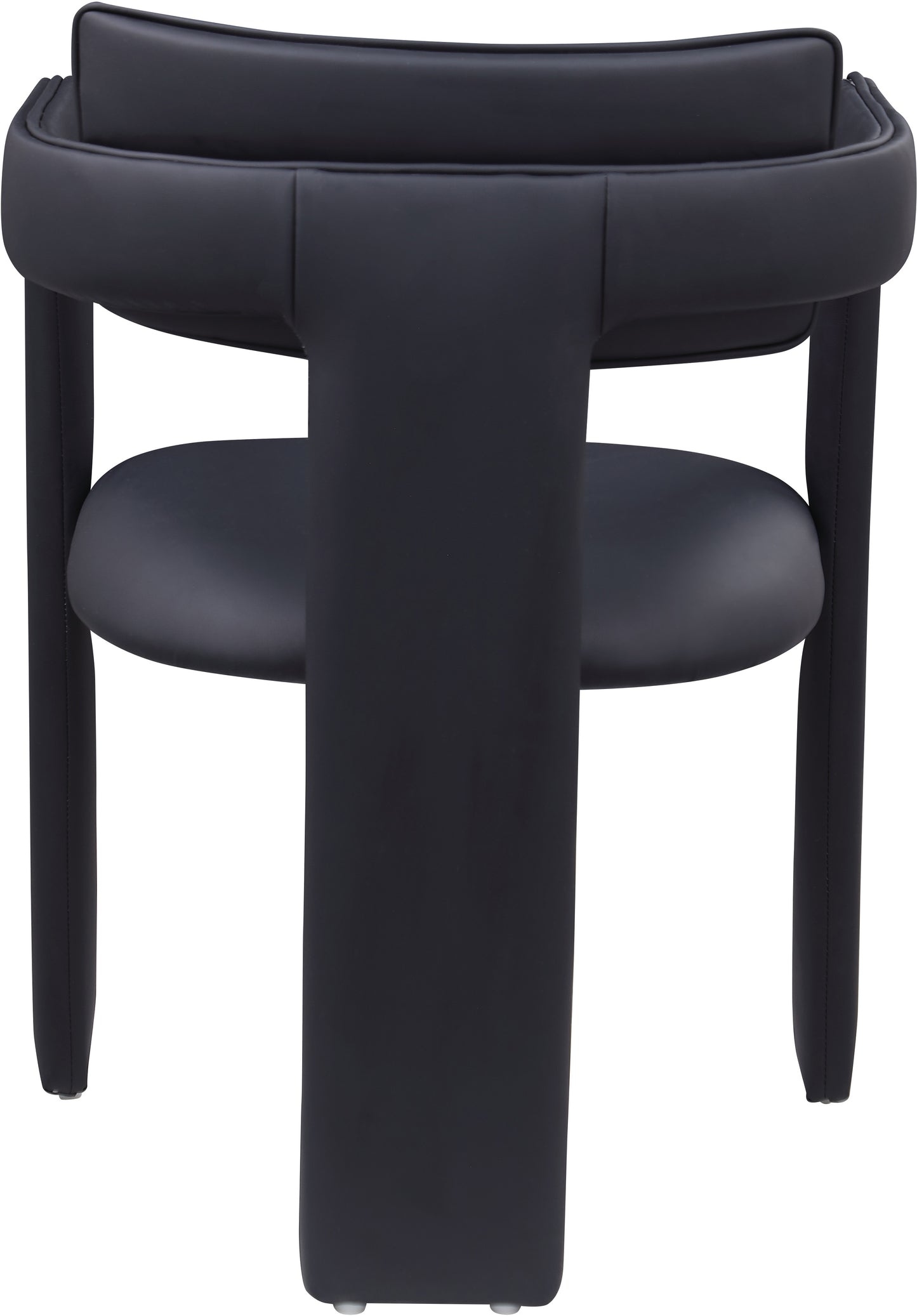 genesis black vegan leather dining chair