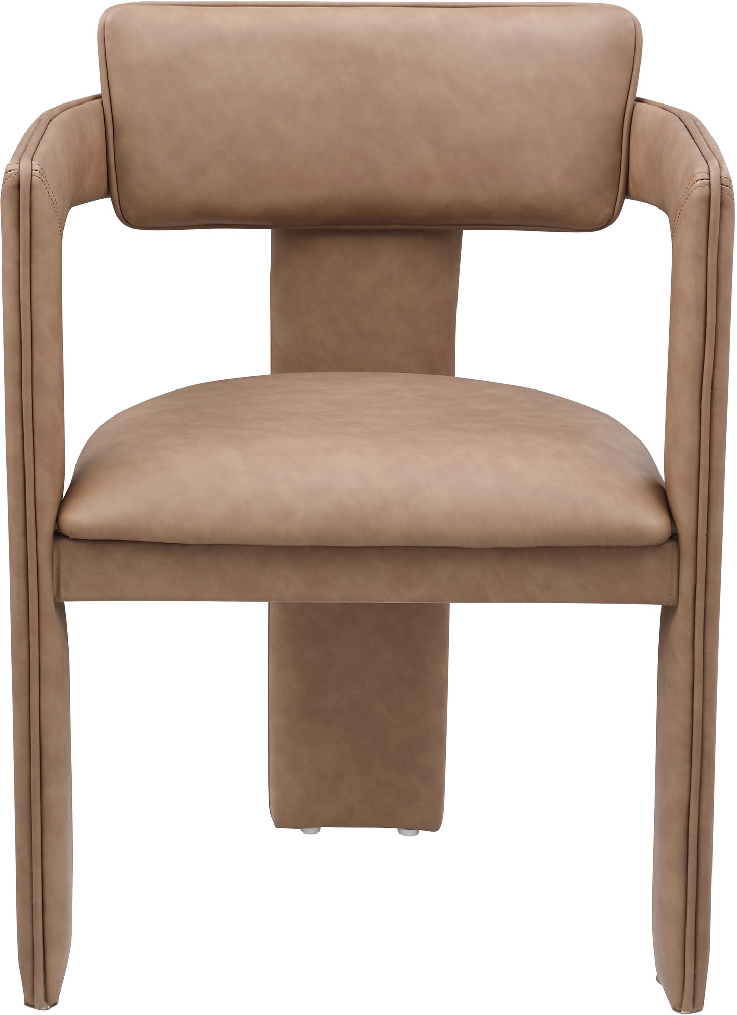 genesis brown vegan leather dining chair