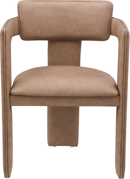 Genesis Brown Vegan Leather Dining Chair