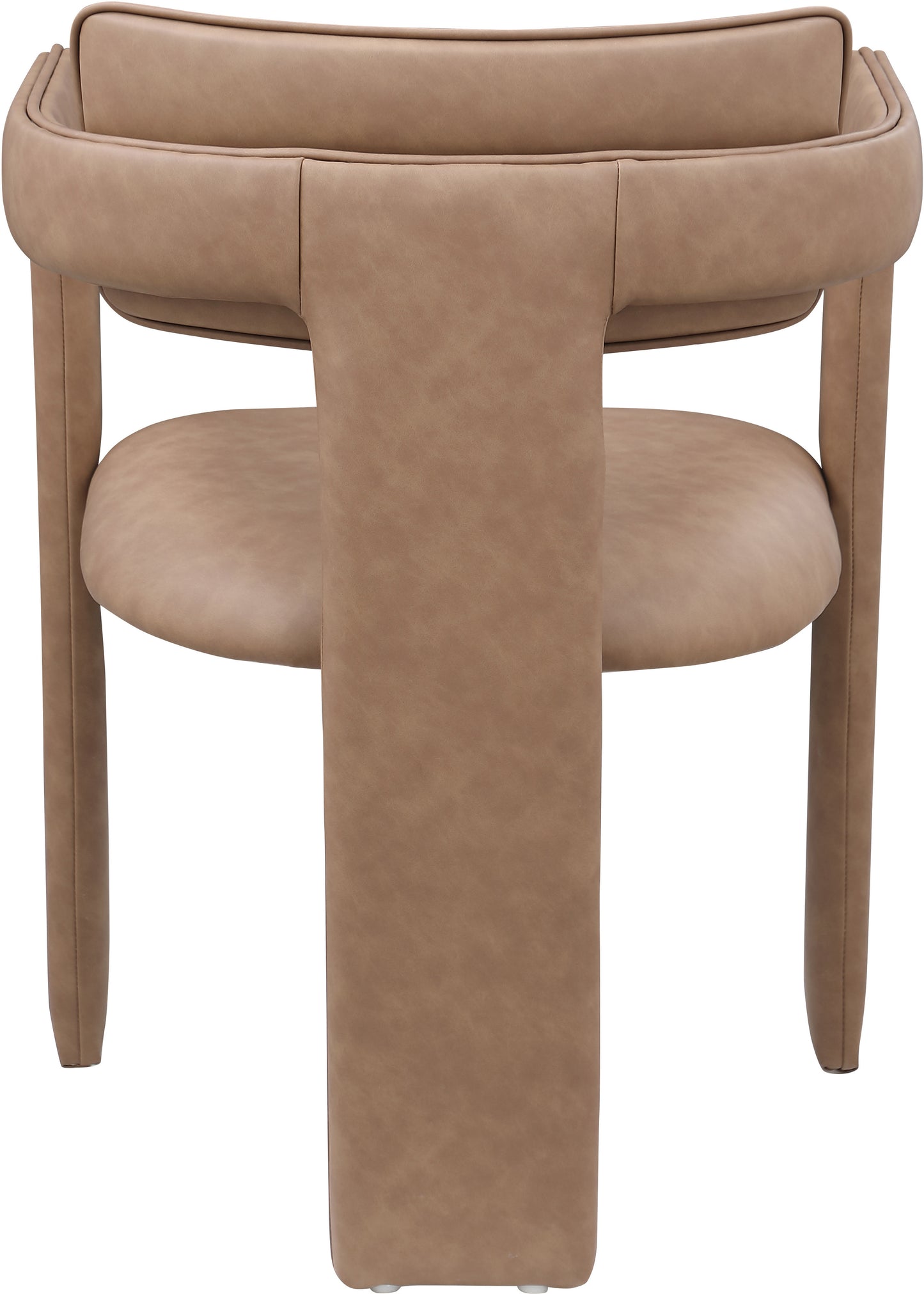 genesis brown vegan leather dining chair