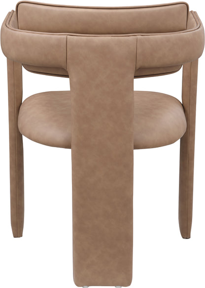 Genesis Brown Vegan Leather Dining Chair