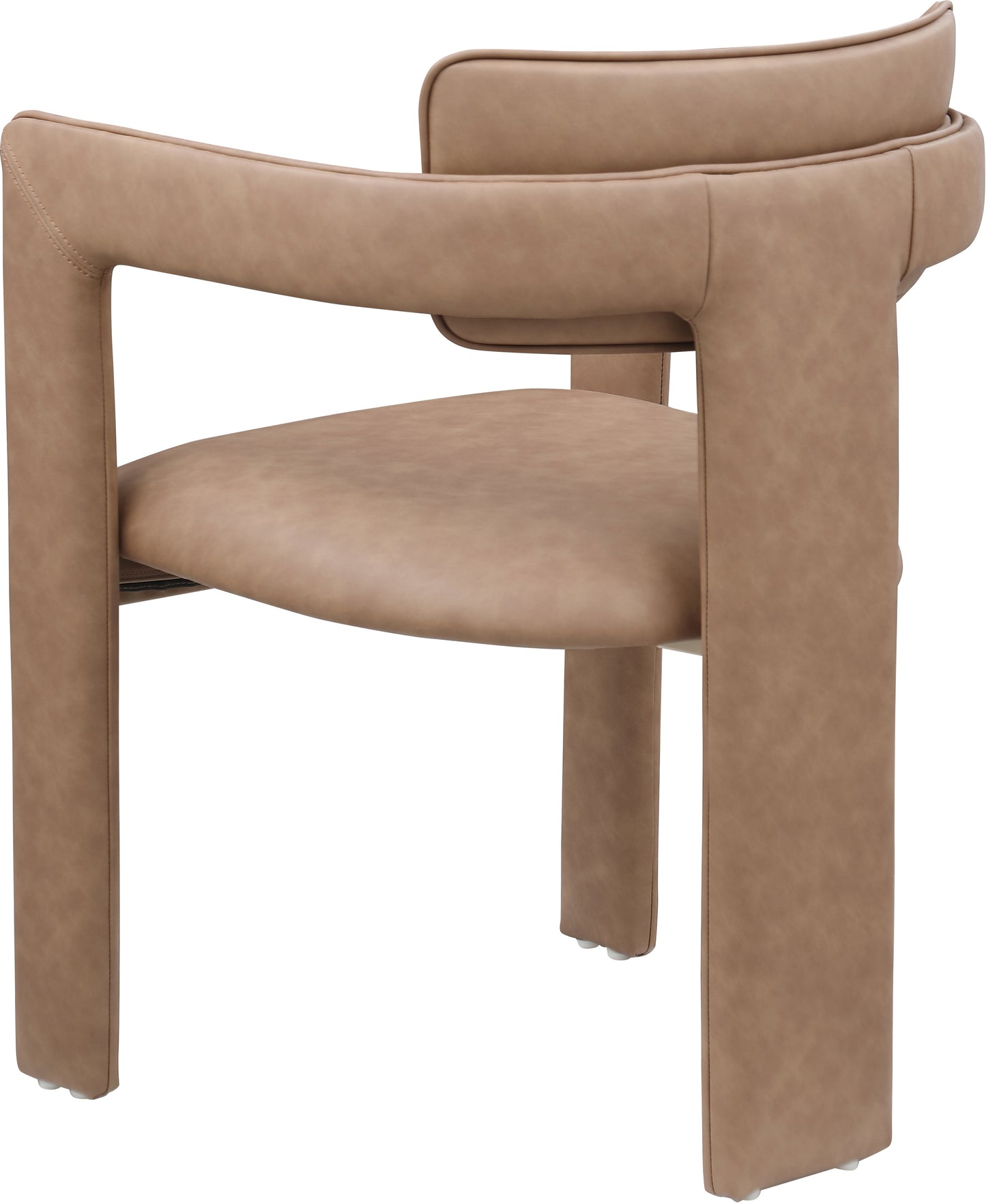 genesis brown vegan leather dining chair