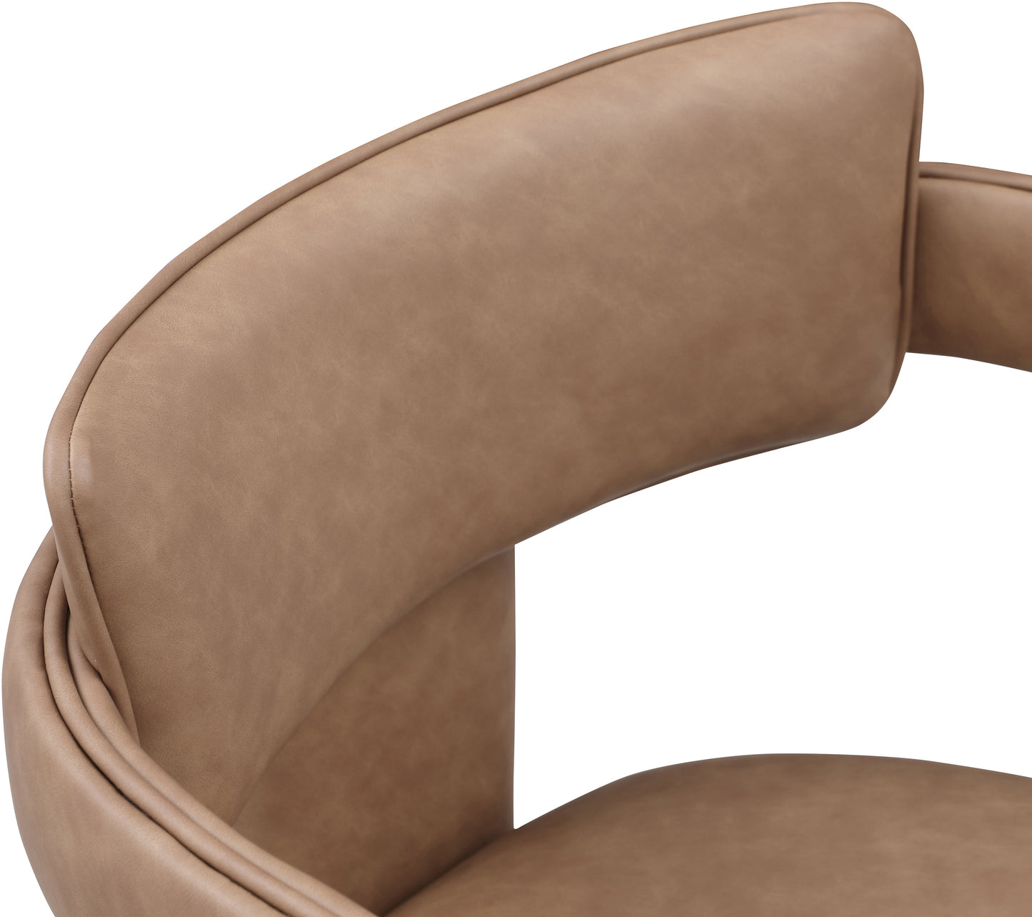 genesis brown vegan leather dining chair