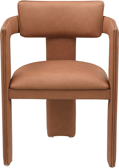 Genesis Cognac Vegan Leather Dining Chair