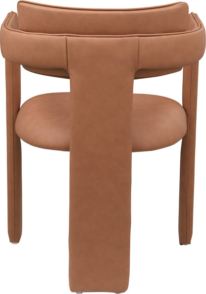 Genesis Cognac Vegan Leather Dining Chair