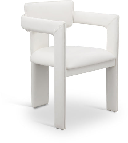 Genesis Cream Vegan Leather Dining Chair