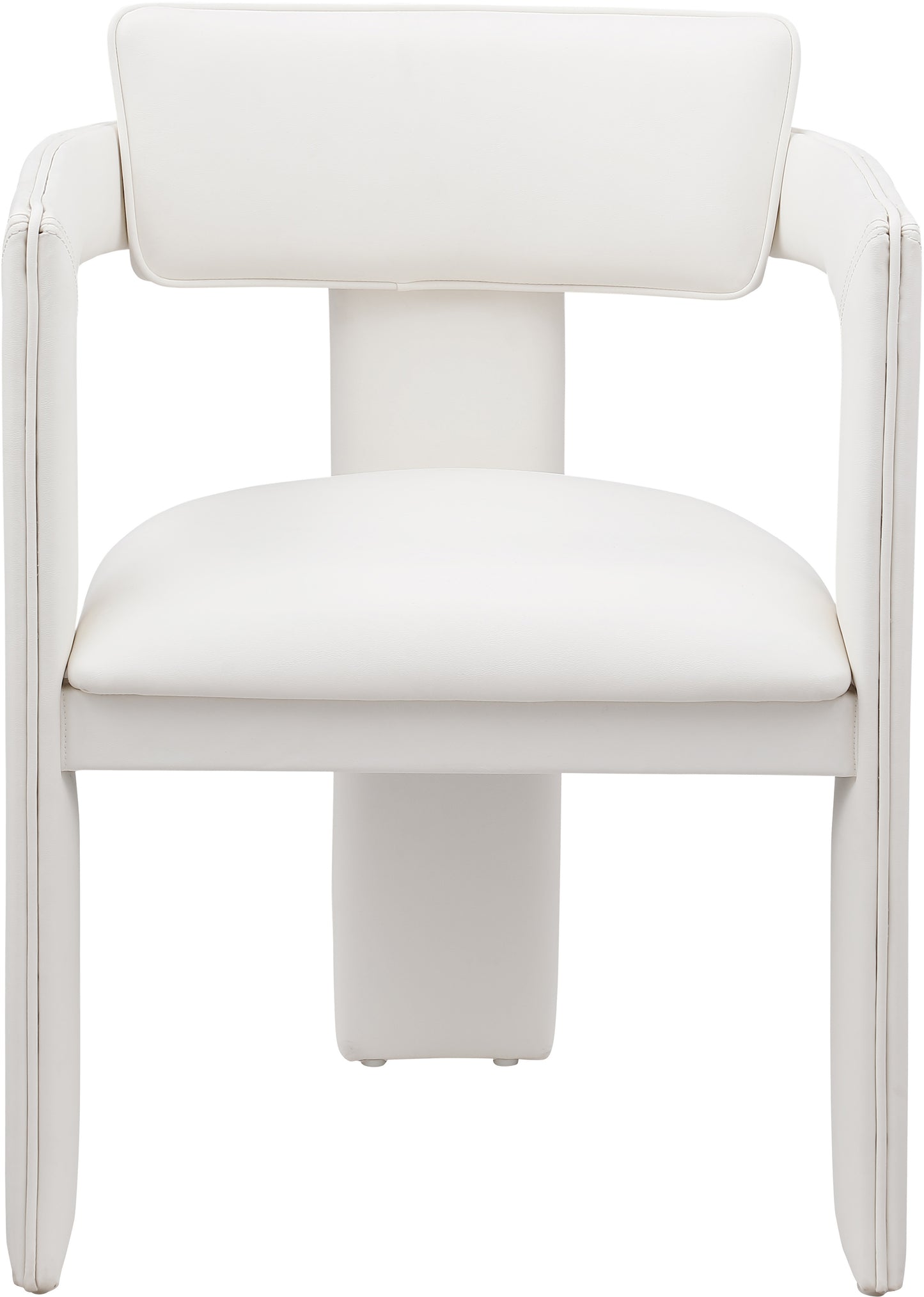 genesis cream vegan leather dining chair