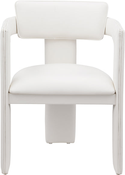 Genesis Cream Vegan Leather Dining Chair