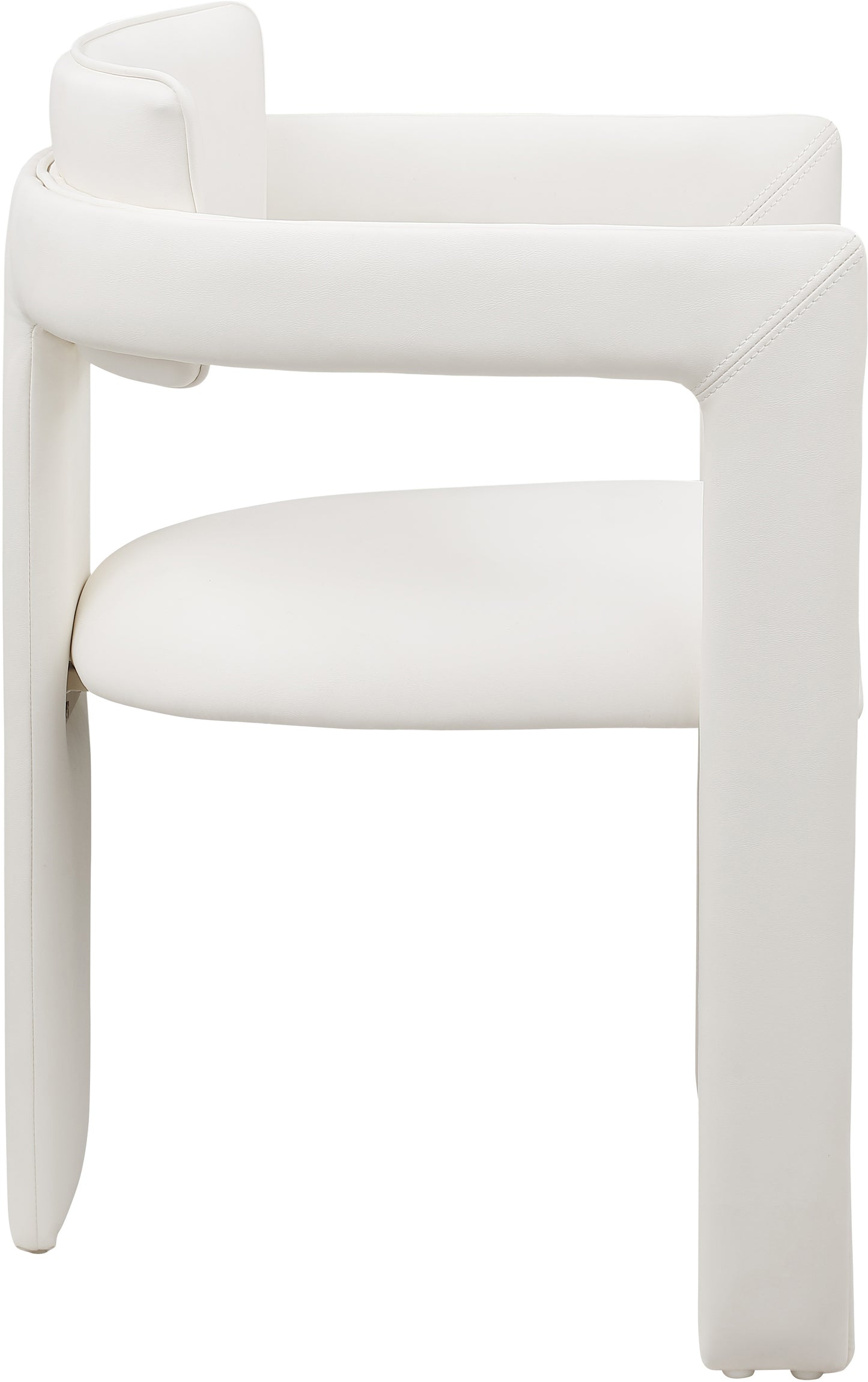 genesis cream vegan leather dining chair