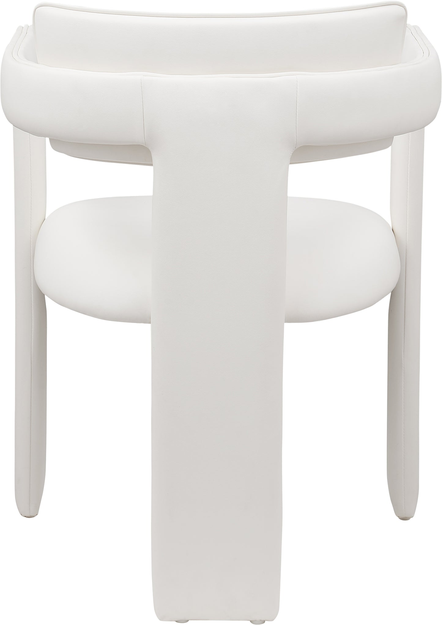 genesis cream vegan leather dining chair