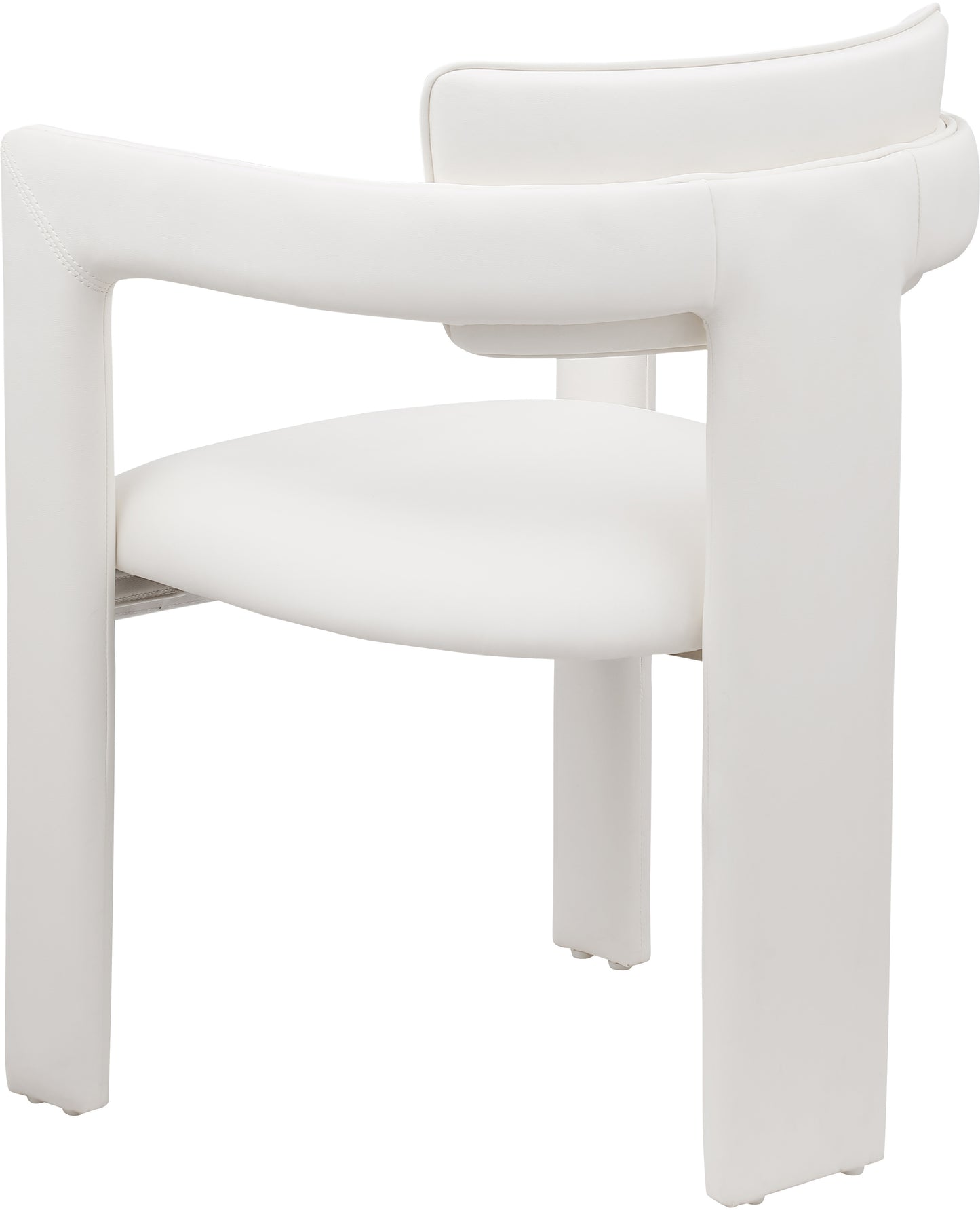 genesis cream vegan leather dining chair