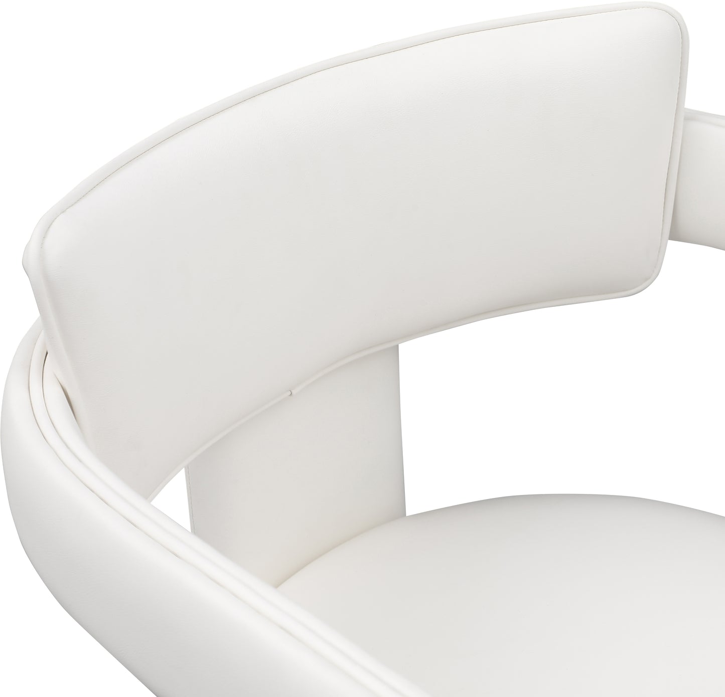 genesis cream vegan leather dining chair