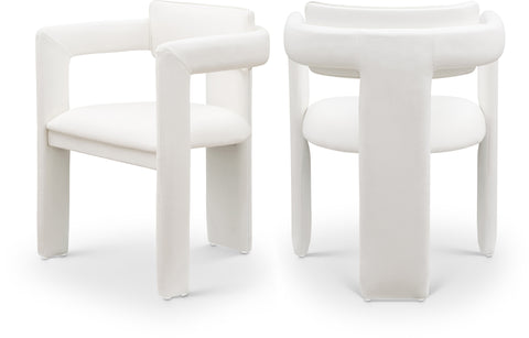 Isolde Vegan Leather Upholstered Dining Chair, 2-Piece